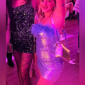 Windsor Sparkling Blue Mini Dresses